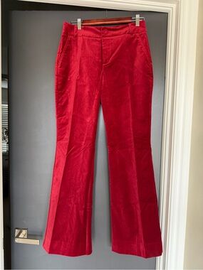 CAbi Red Velvet Trousers